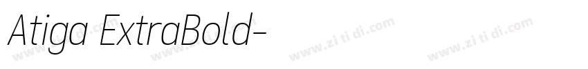 Atiga ExtraBold字体转换